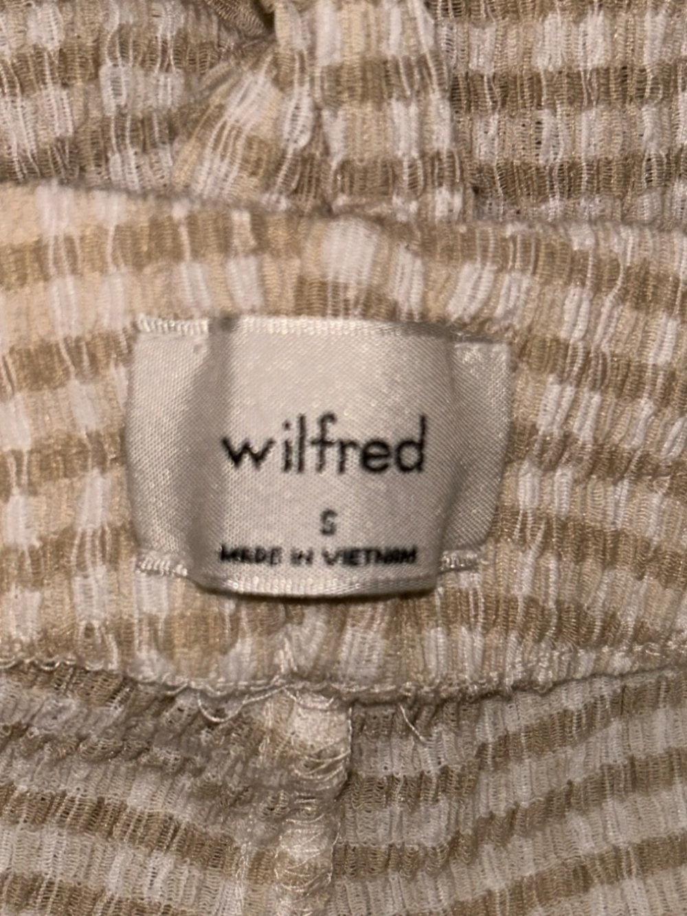 Wilfred verona Beige seersucker Waffle-Knit Wide-Leg Pants - Picture 4 of 4